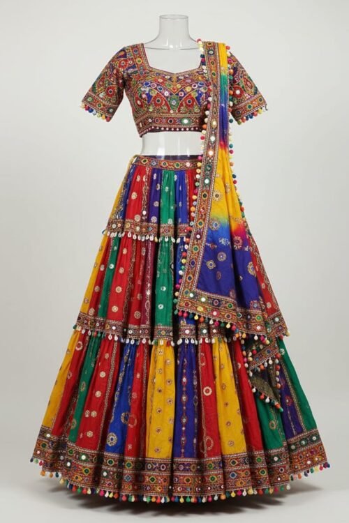 Premium Multicolor Garba Lehenga Set